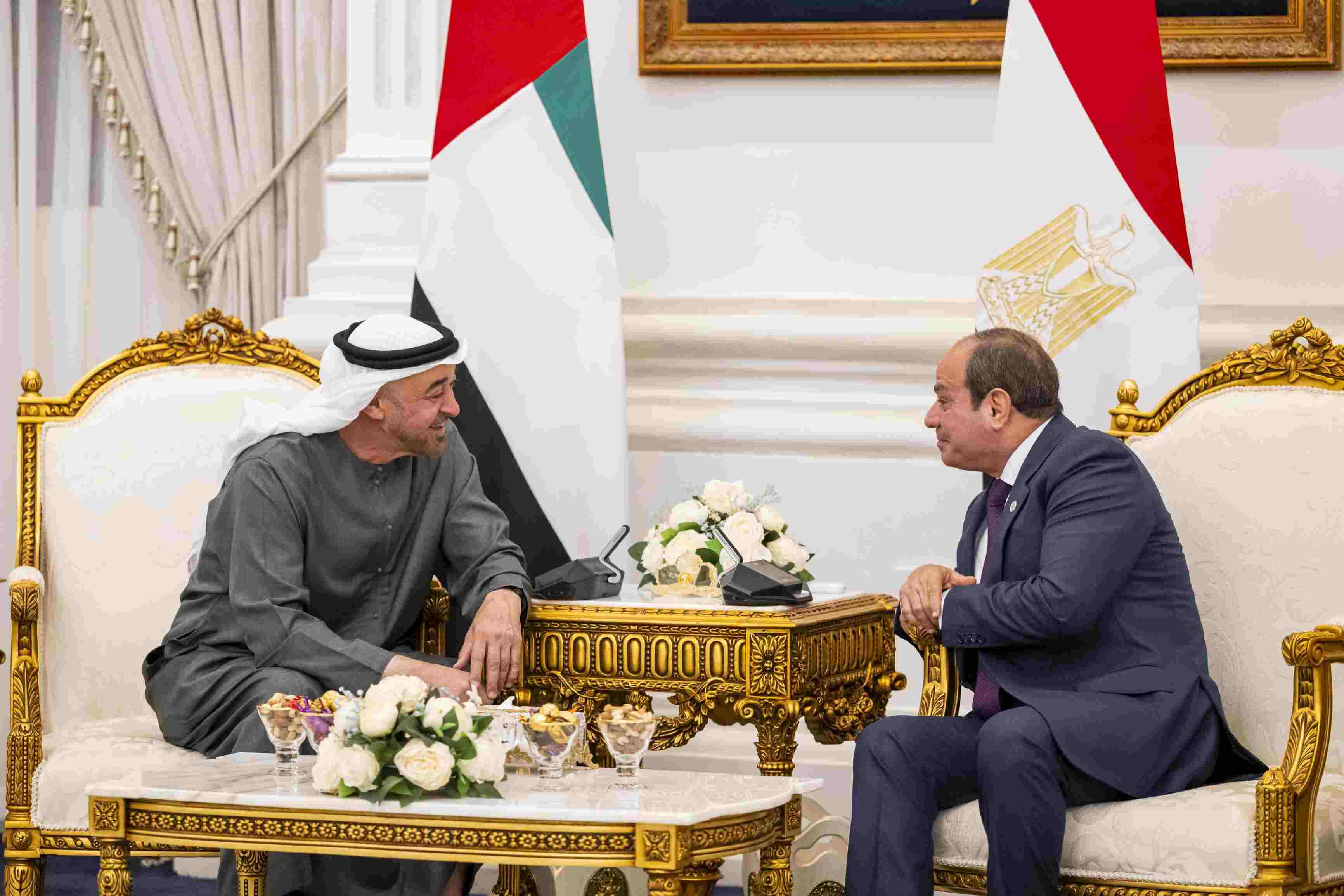 UAE President welcomed by Egyptian President in El Alamein on fraternal visit